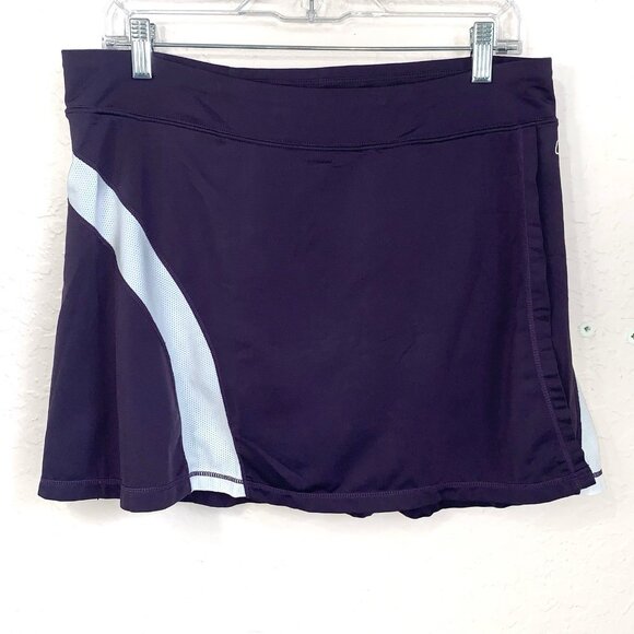 Reebok Play Dry Skort Womens Large Stretch Waist Pull On Faux Wrap Athletic Prep - Picture 3 of 7